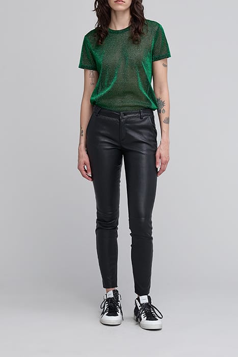 GREEN LUREX T-SHIRT WITH ANIMAL PRINT 3