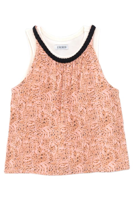 BABY GIRLS’ 2-IN-1 PEACH PRINT TOP AND ECRU VEST TOP 4