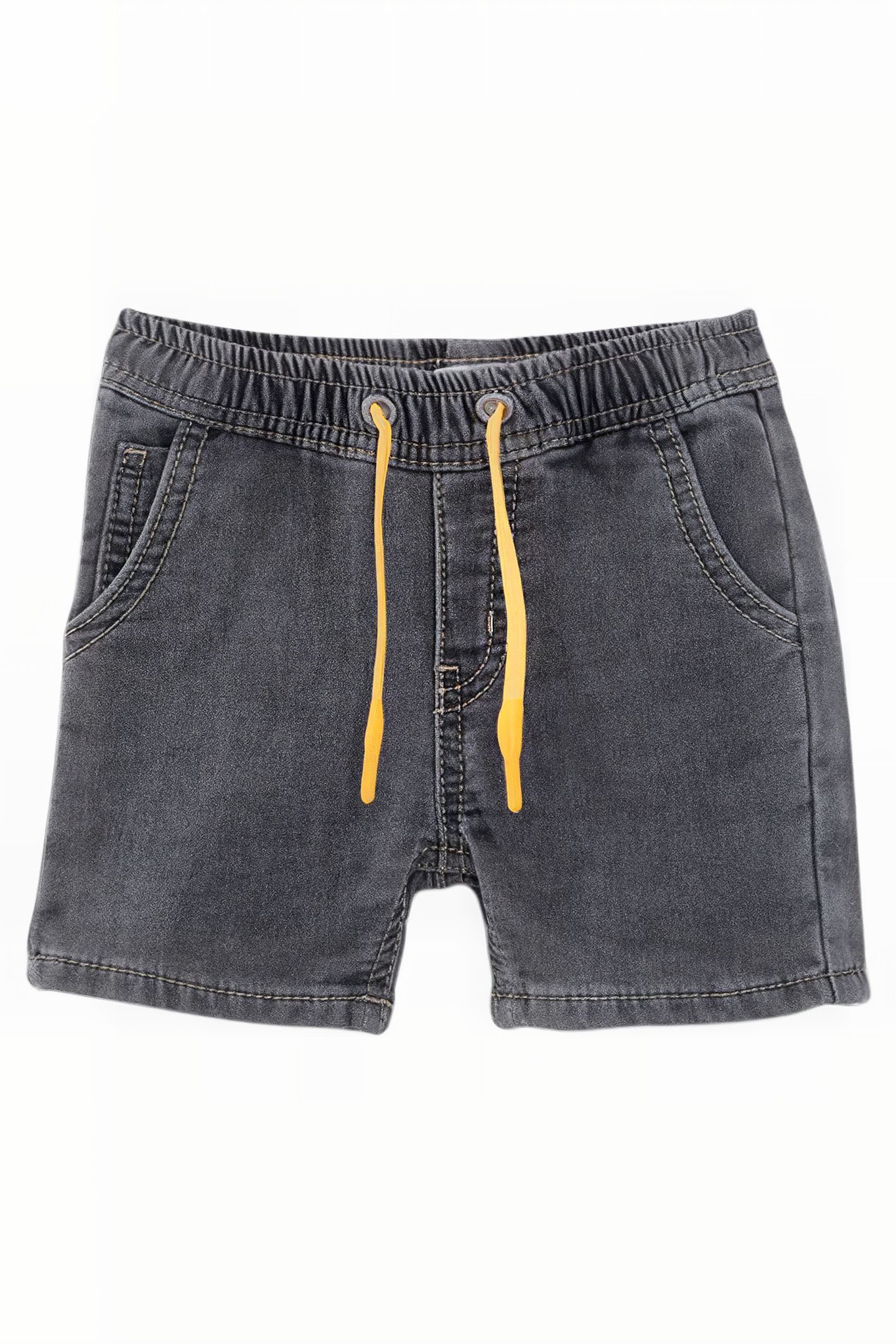 BABY BOYS’ YELLOW POLO SHIRT, DENIM BERMUDA SHORTS OUTFIT 2