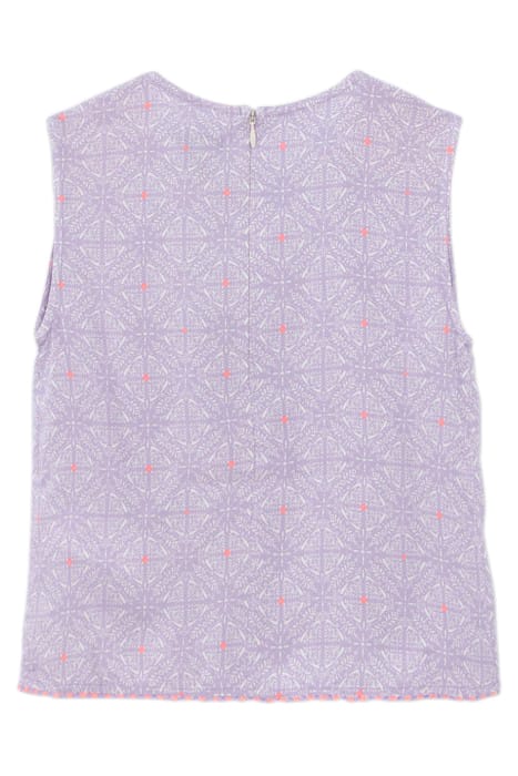 GIRLS’ LILAC TOP WITH CUBAN EARTHENWARE PRINT 2