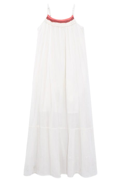 GIRLS’ OFF-WHITE LONG DRESS WITH LACE AND EMBROIDERY 1