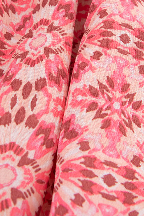 GIRLS’ PINK LONG DRESS WITH ETHNIC PRINT 8