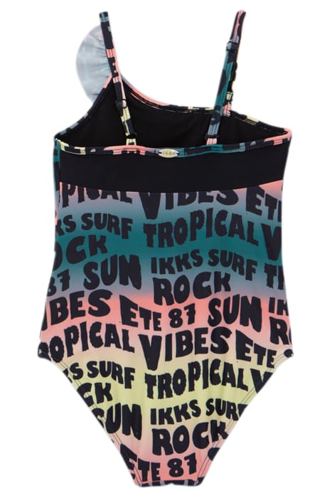 GIRLS’ BLACK SWIMSUIT WITH LETTER PRINT 2