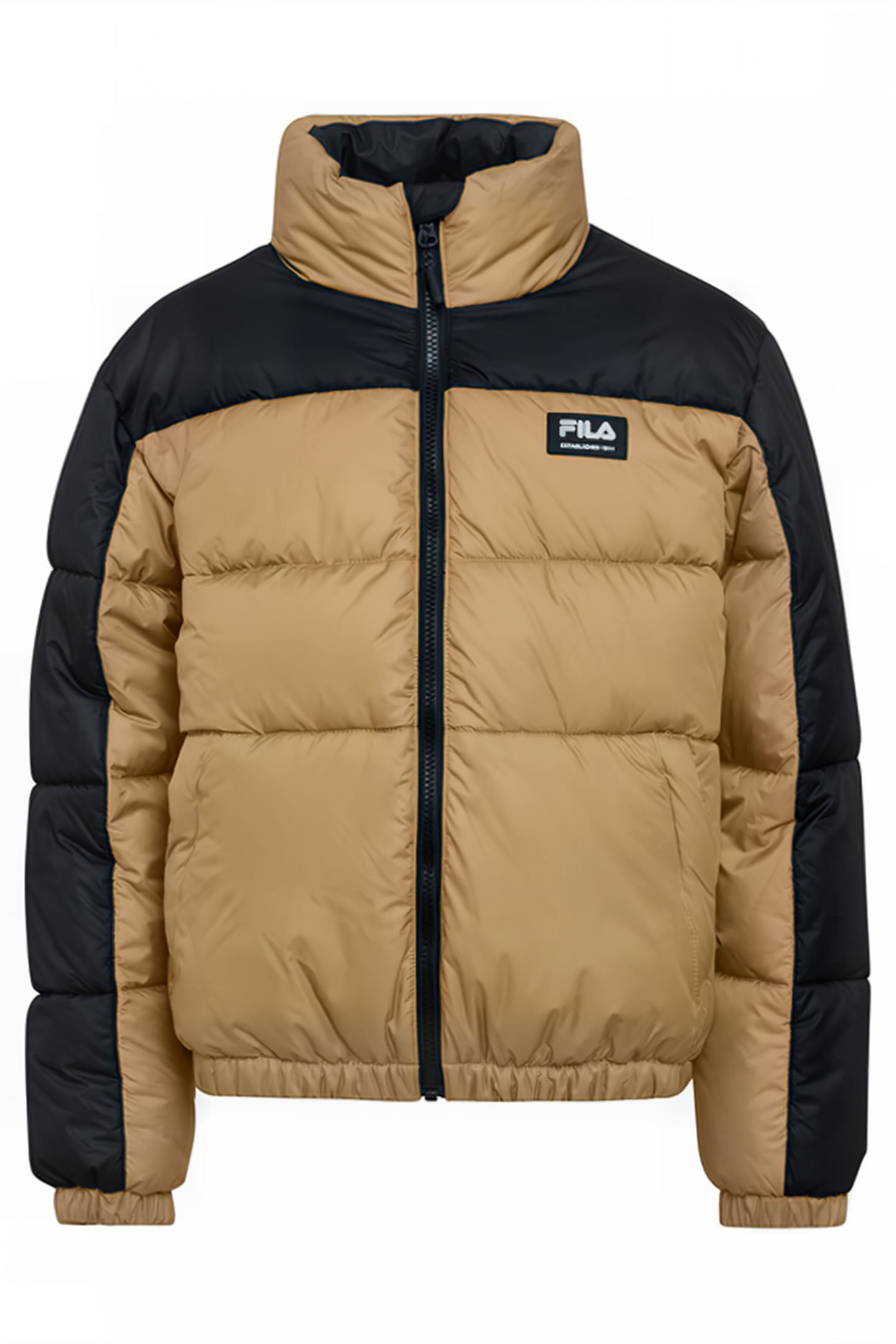 THALWENDEN BLOCKED PUFF JACKET ICED COFFEE-BLACK 1