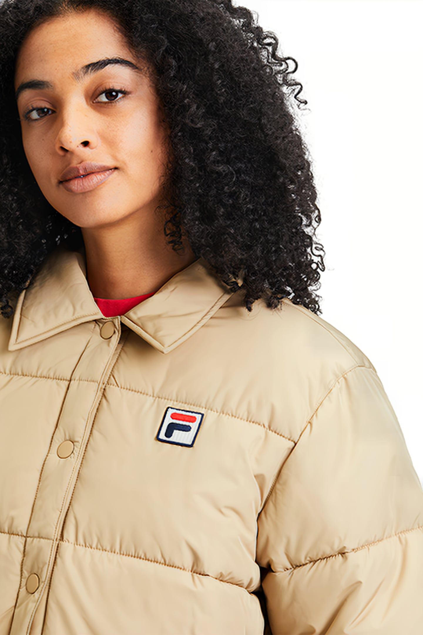 LEILA PUFFER COACH JACKET CORNSTALK 7