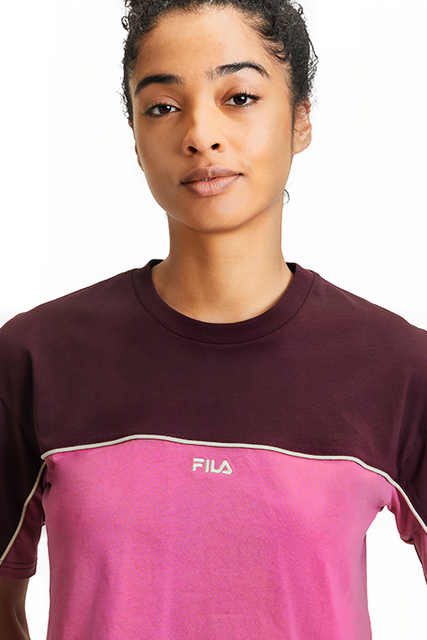 LOOBU BLOCKED TEE WINETASTING-RED VIOLET 7