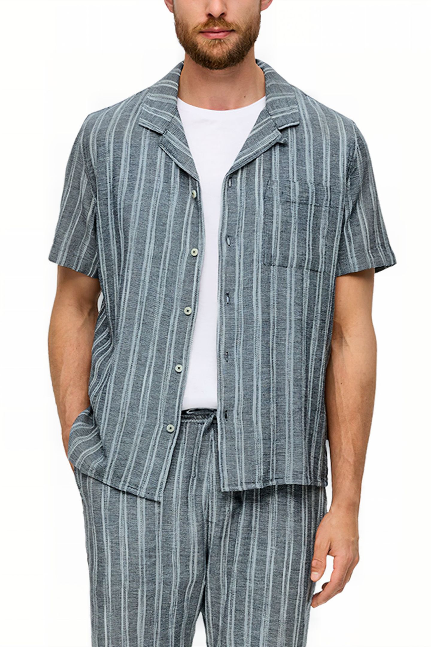 S.OLIVER SHIRTS MARINE-BLUE 1
