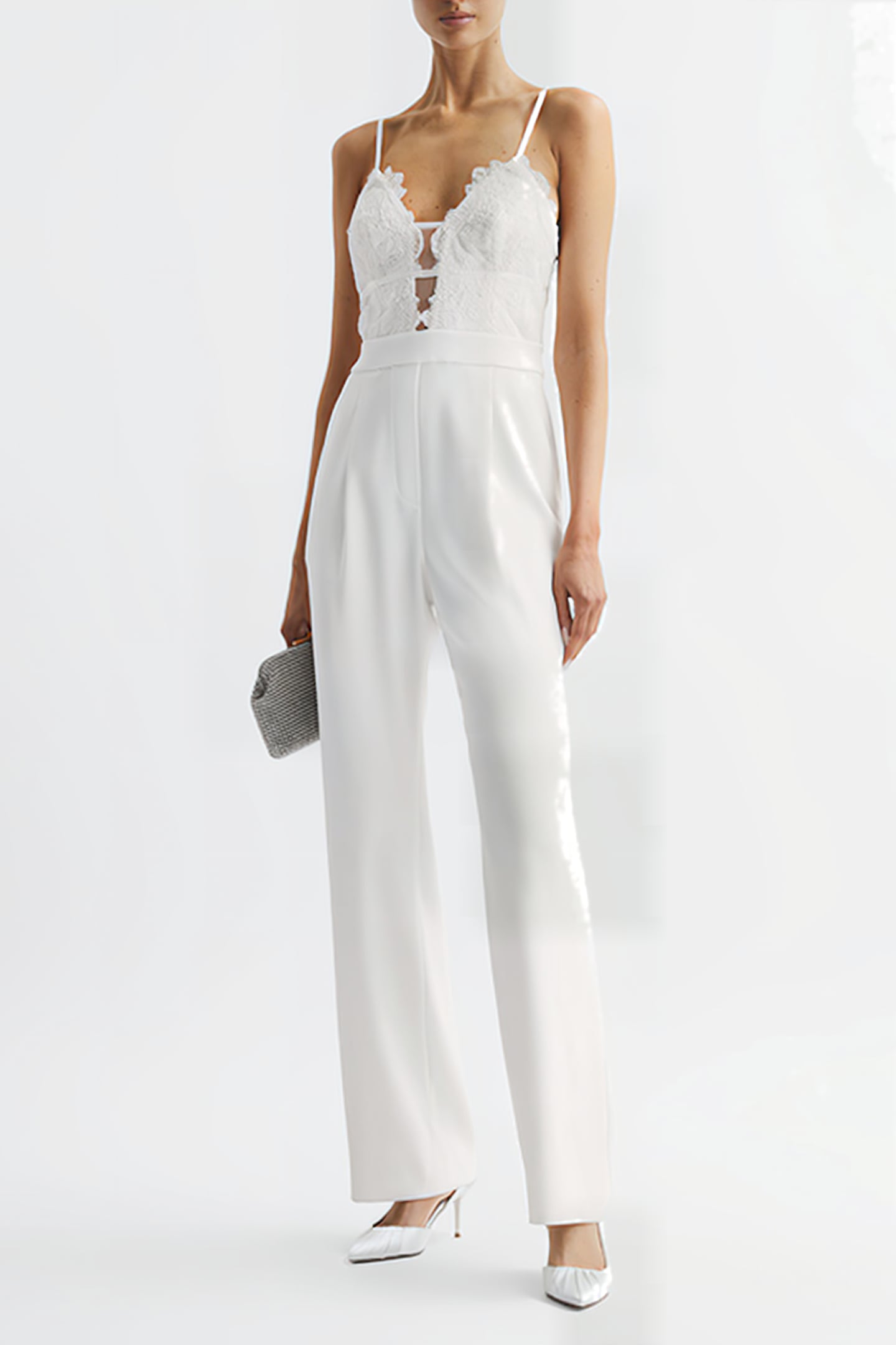 CORA-LACE TOP JUMPSUIT IVORY 1