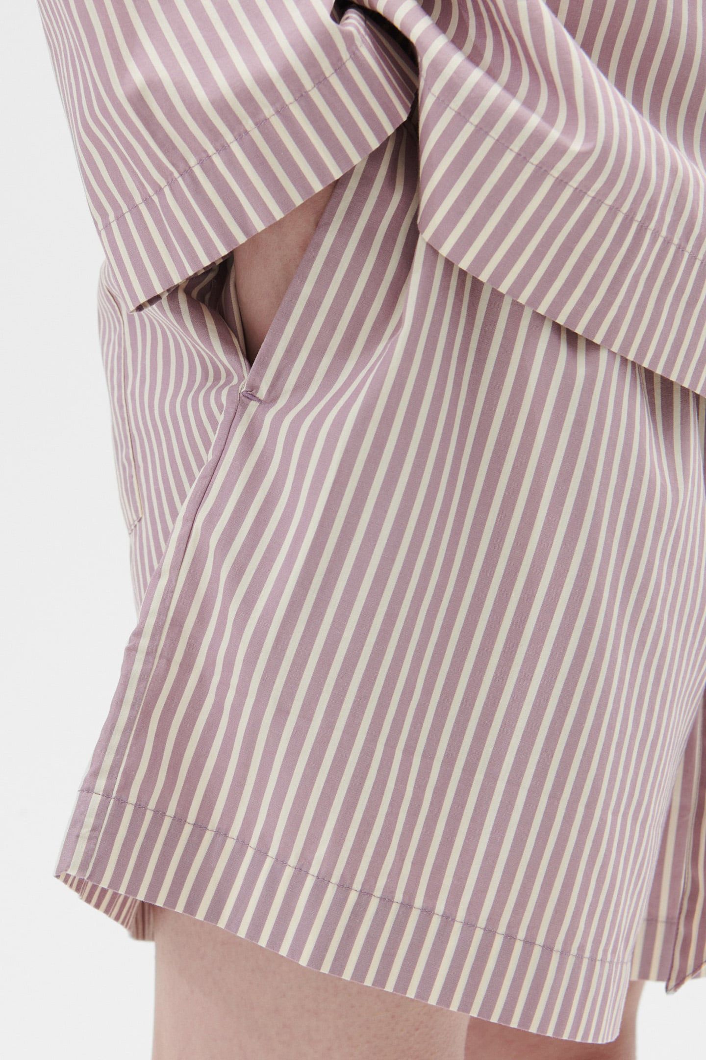 UNISEX POPLIN, PYJAMAS SHORTS SKIPPER STRIPES 3