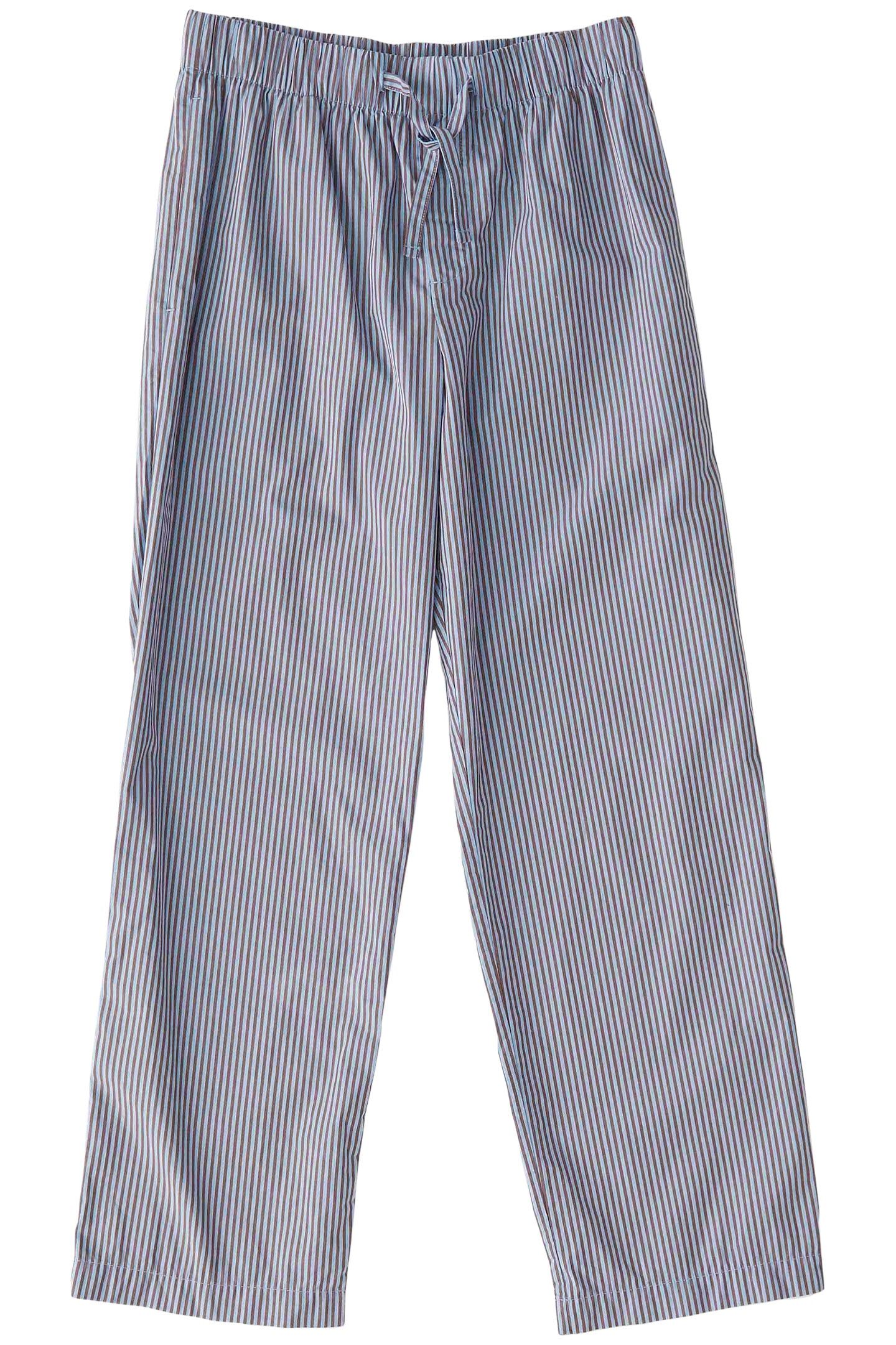 UNISEX POPLIN, PYJAMAS PANTS BROWN BLUE 3