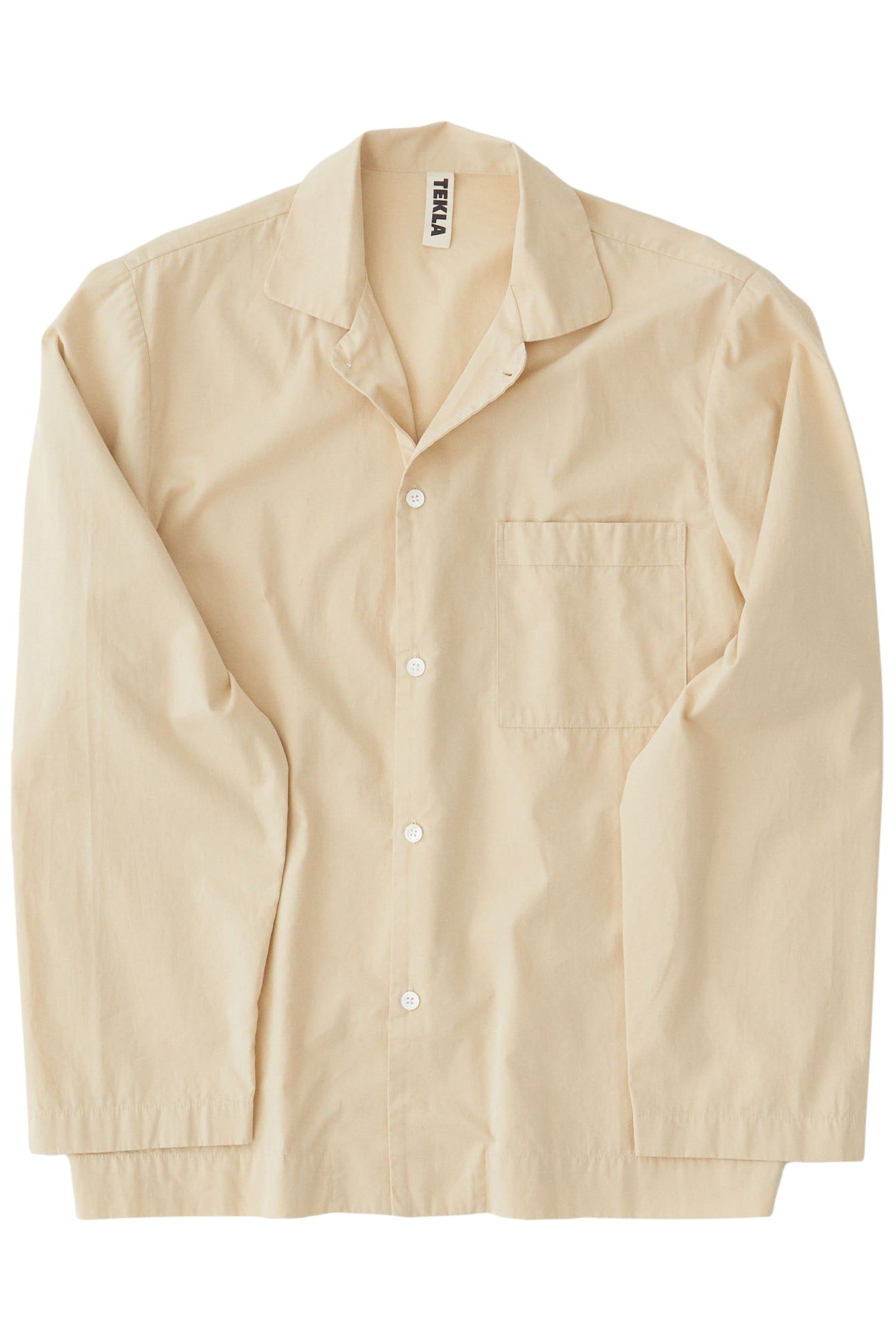 UNISEX POPLIN, PYJAMAS SHIRT KHAKI 1
