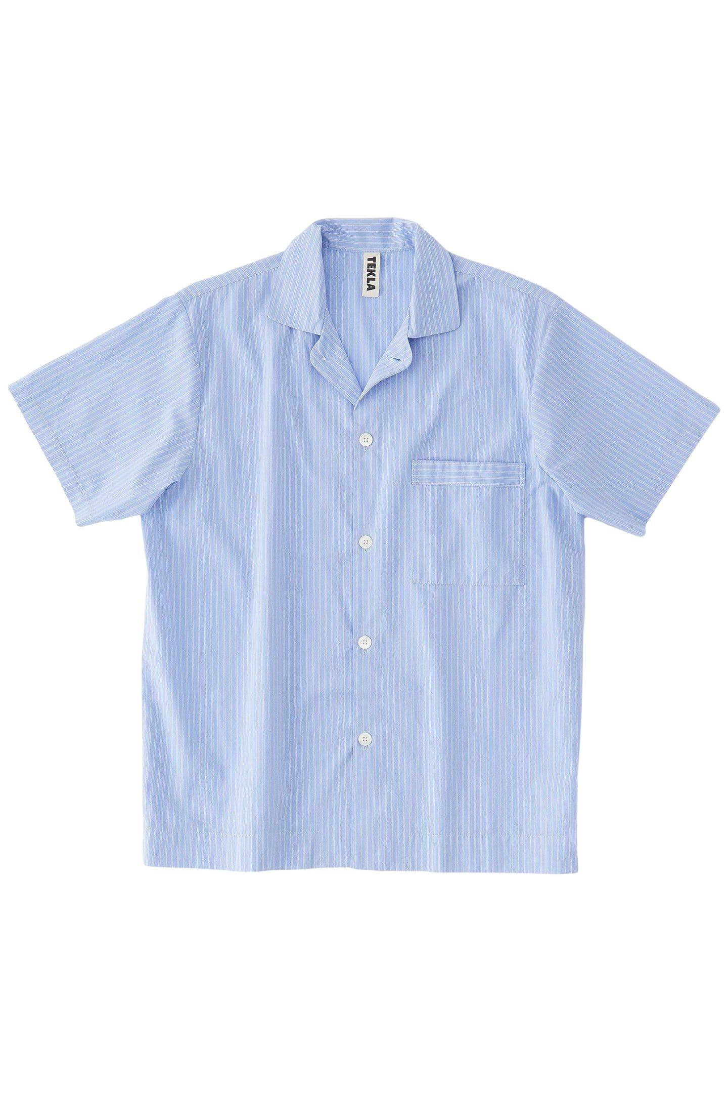UNISEX POPLIN, SHORT SLEEVE SHIRT PIN STRIPES 3