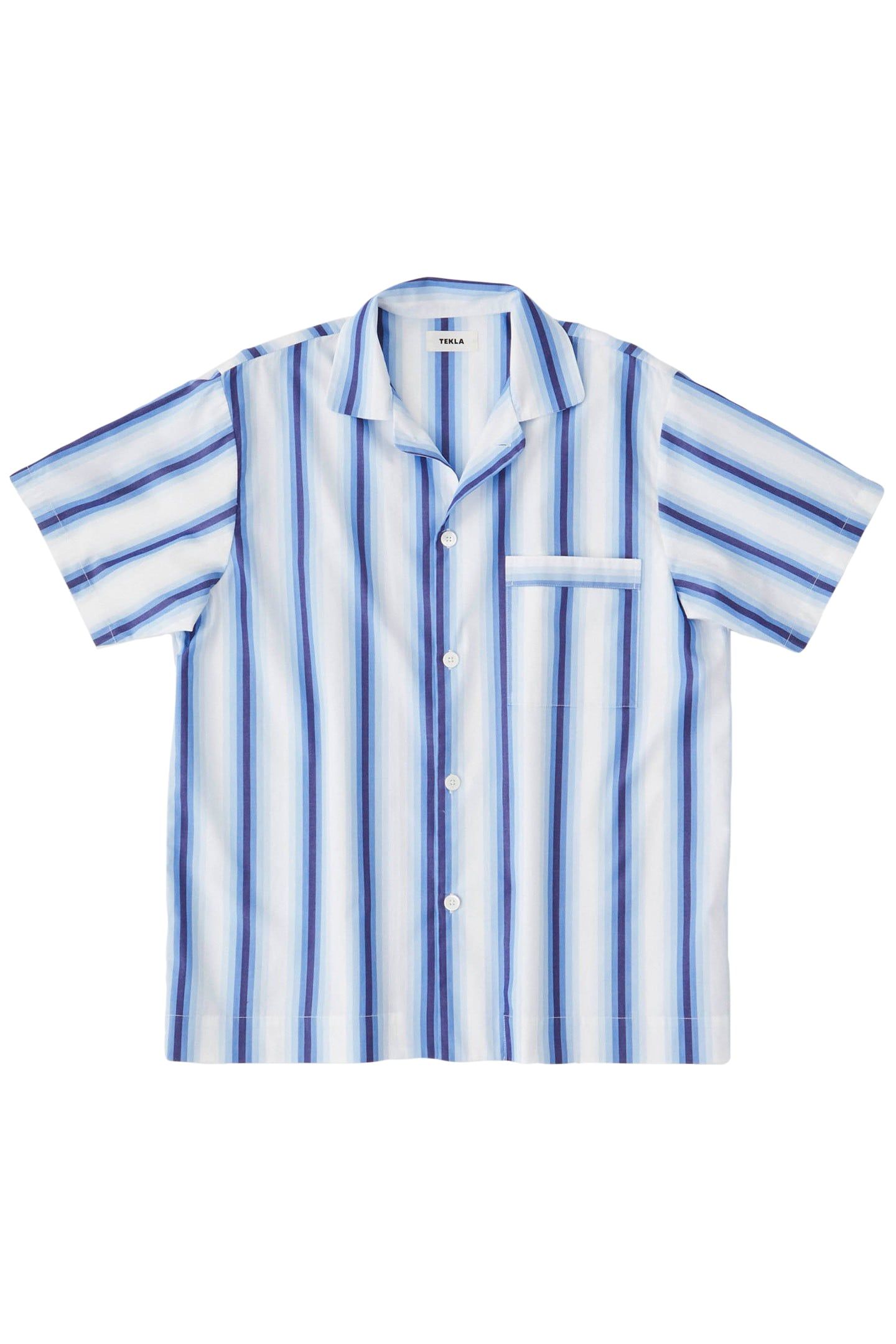 UNISEX POPLIN, SHORT SLEEVE SHIRT BLUE MARQUEE 3