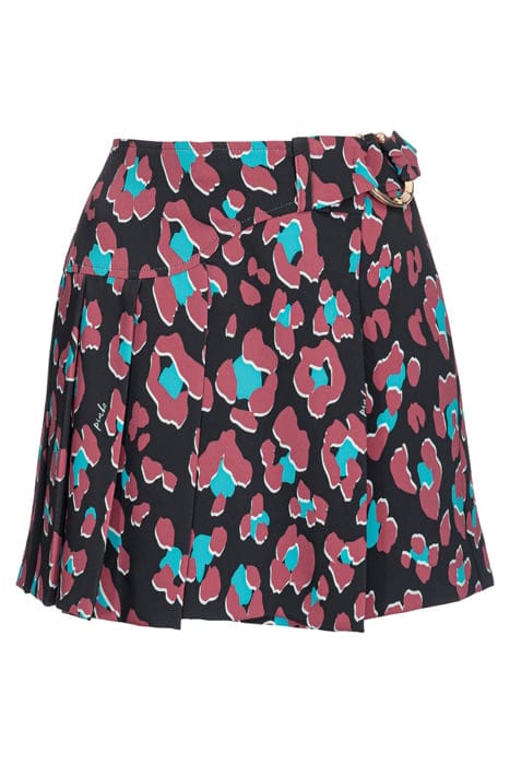 GARO SKIRT BLACK/LIGHT GREEN/BURGUNDY 3