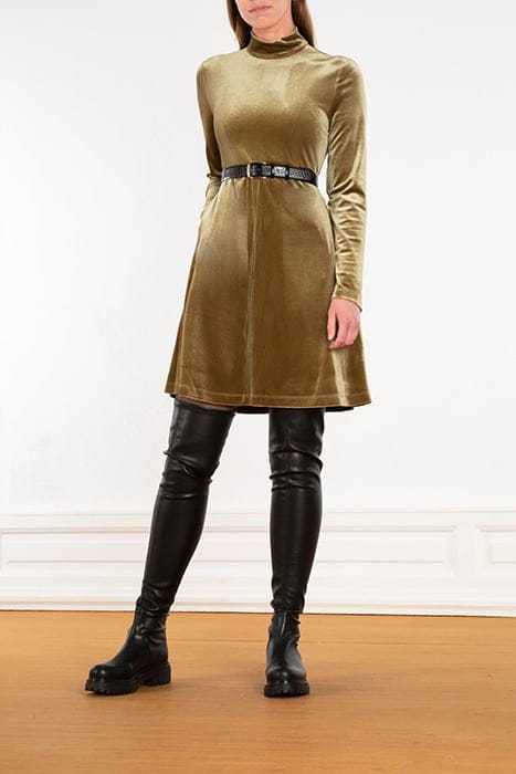 LITTLE VELVET DRESS CLIFF GREEN 2