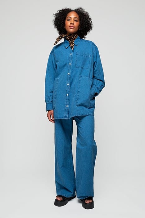 CLASSIC SHIRT WASHED LINNEN BLUE 4