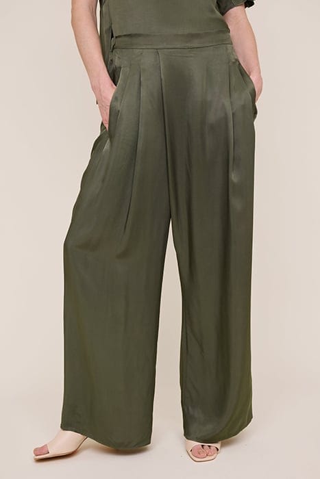WRAP SATIN PANTS GRAPE LEAF 1