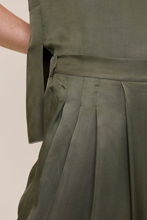 WRAP SATIN PANTS GRAPE LEAF 5