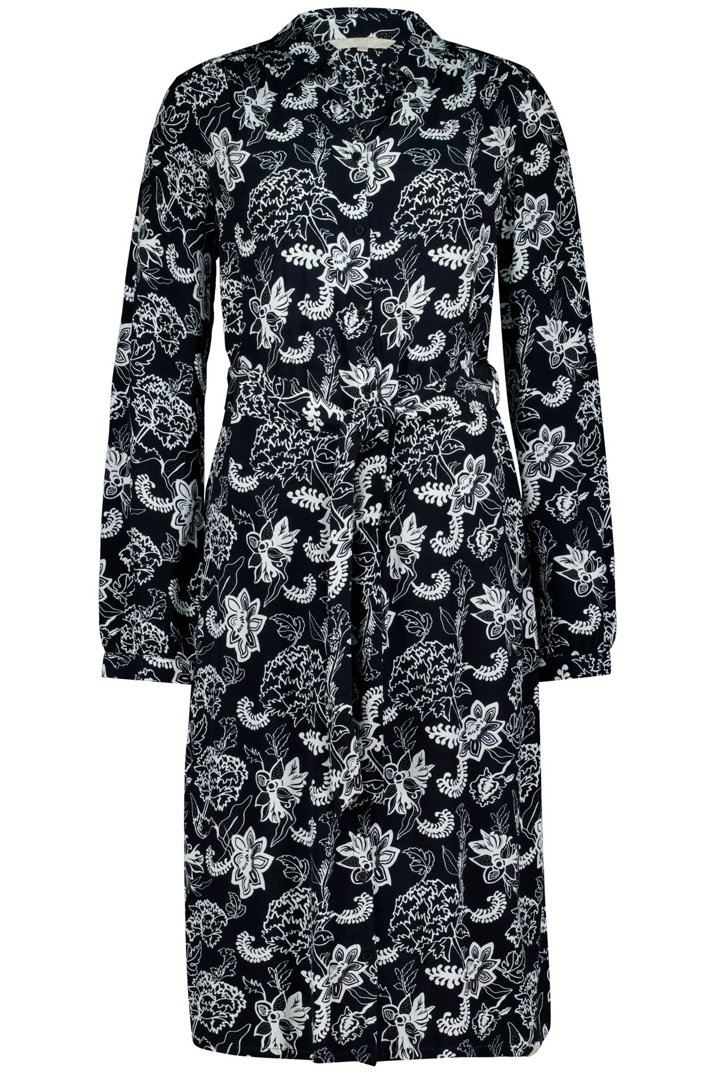 LONGER TUNIC PRECIOUS, 3/4 SLEEVE DARKBLUE WITH WHITE SENNA  3