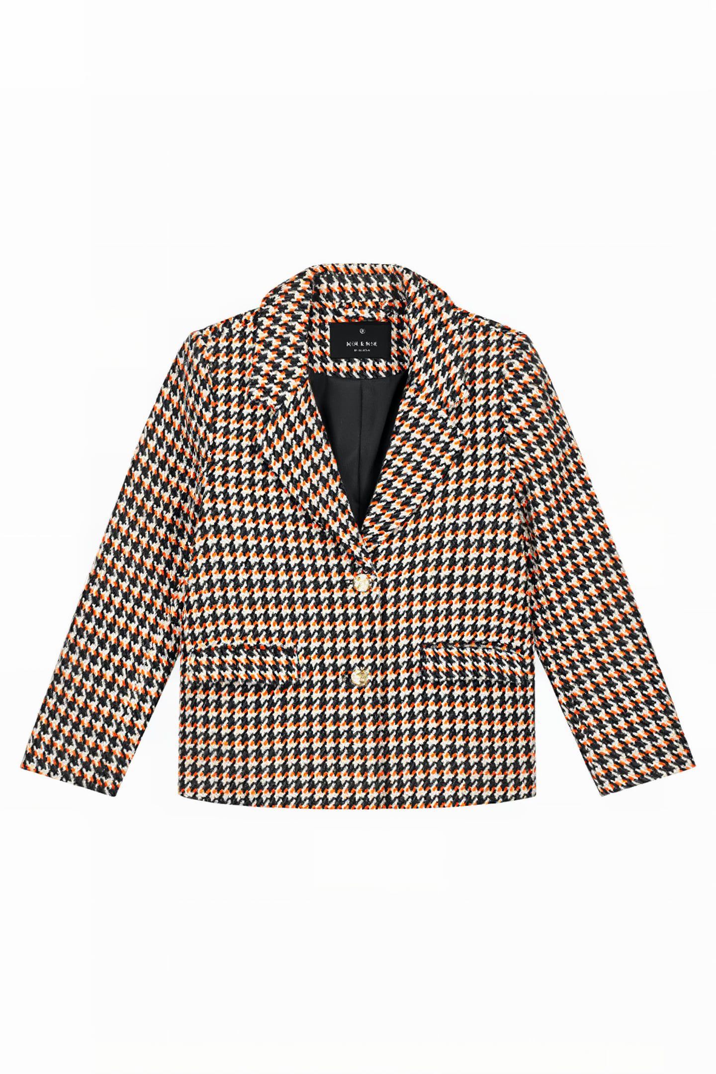 KOS BLAZER MULTI COLOR ORANGE BLACK 1