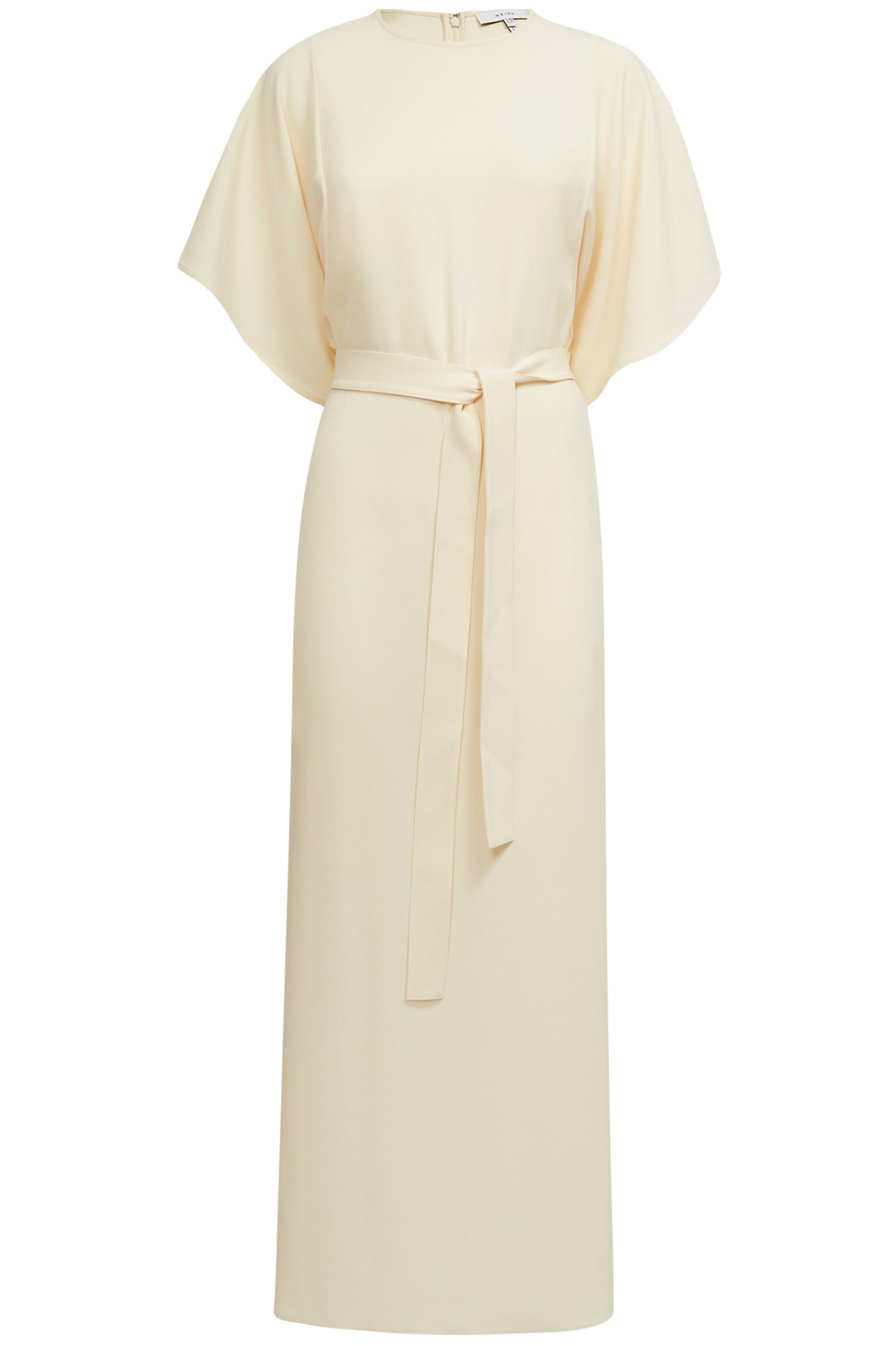CAPE SLEEVE MIDI DRESS — LEMON 3