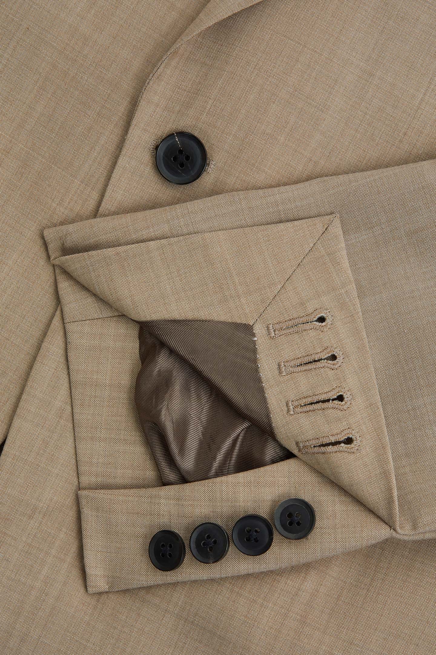 SB 1B PEAK WOOL BLAZER — OATMEAL 7