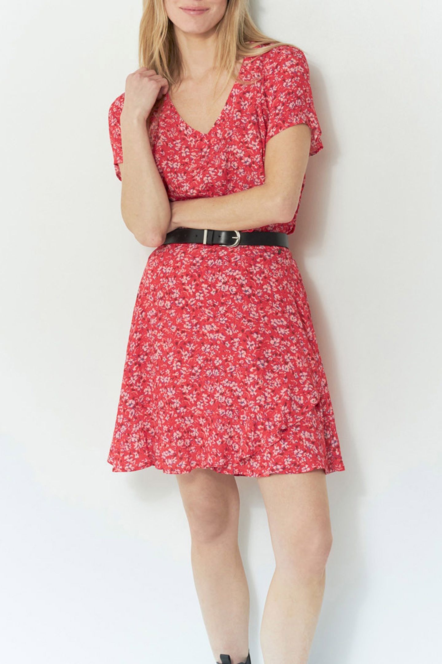 CALDWELL _ GRENADINE RED BLOSSOM PRINT TOP IN LENZING™ ECOVE 3