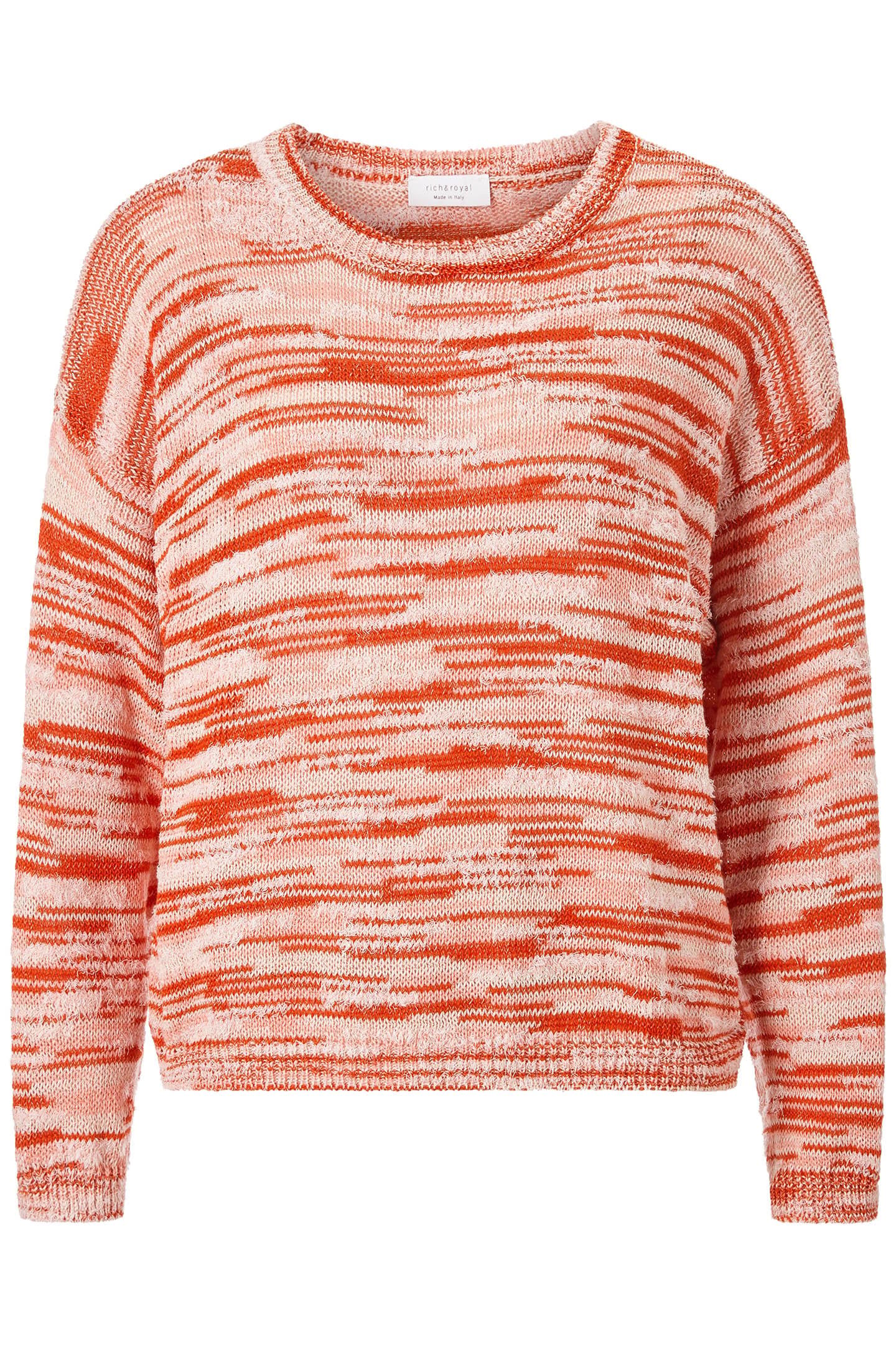 BOXY SPACE DYE CREW CHERRY TOMATO 4