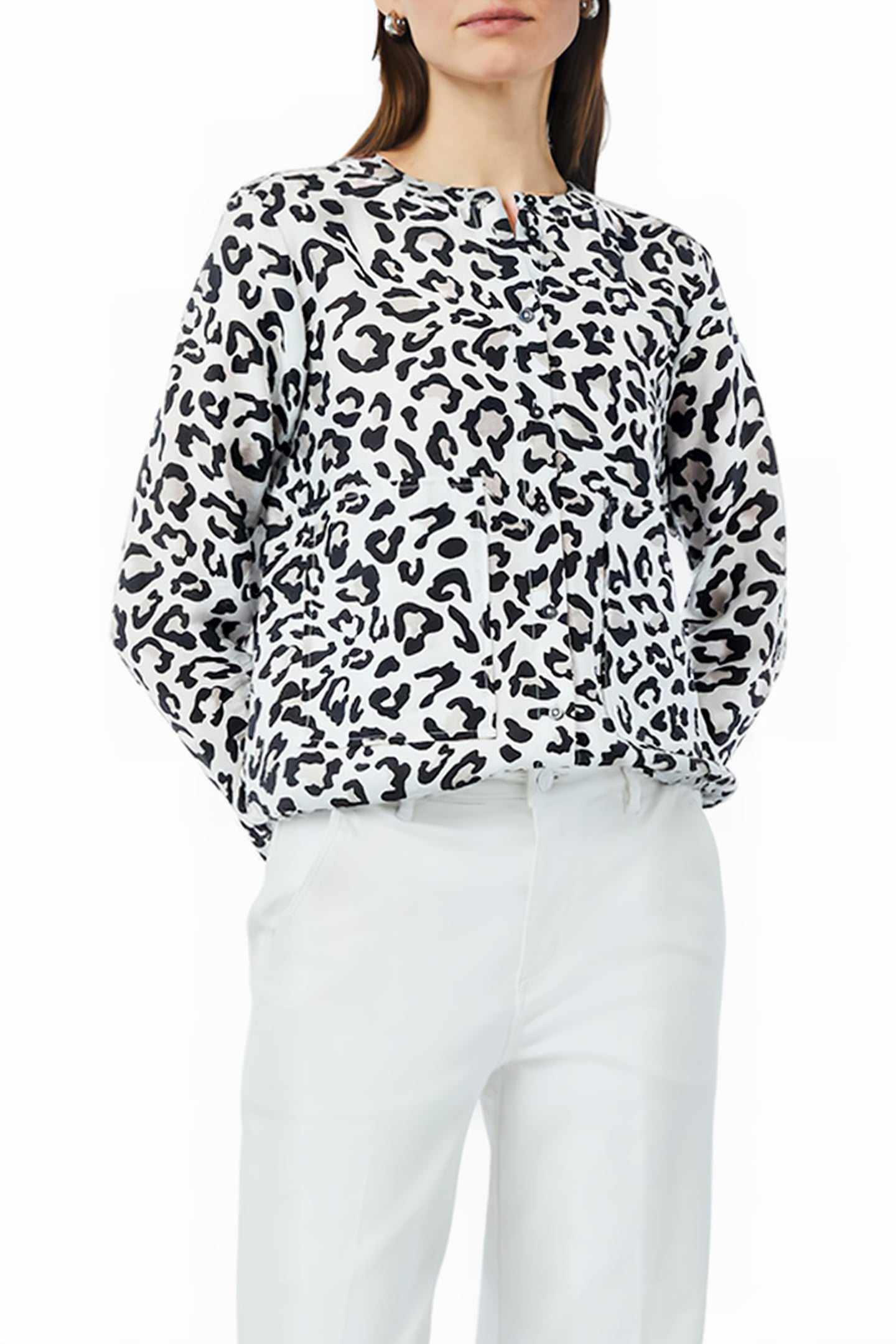 COMMA BLOUSES GREY/BLACK 4
