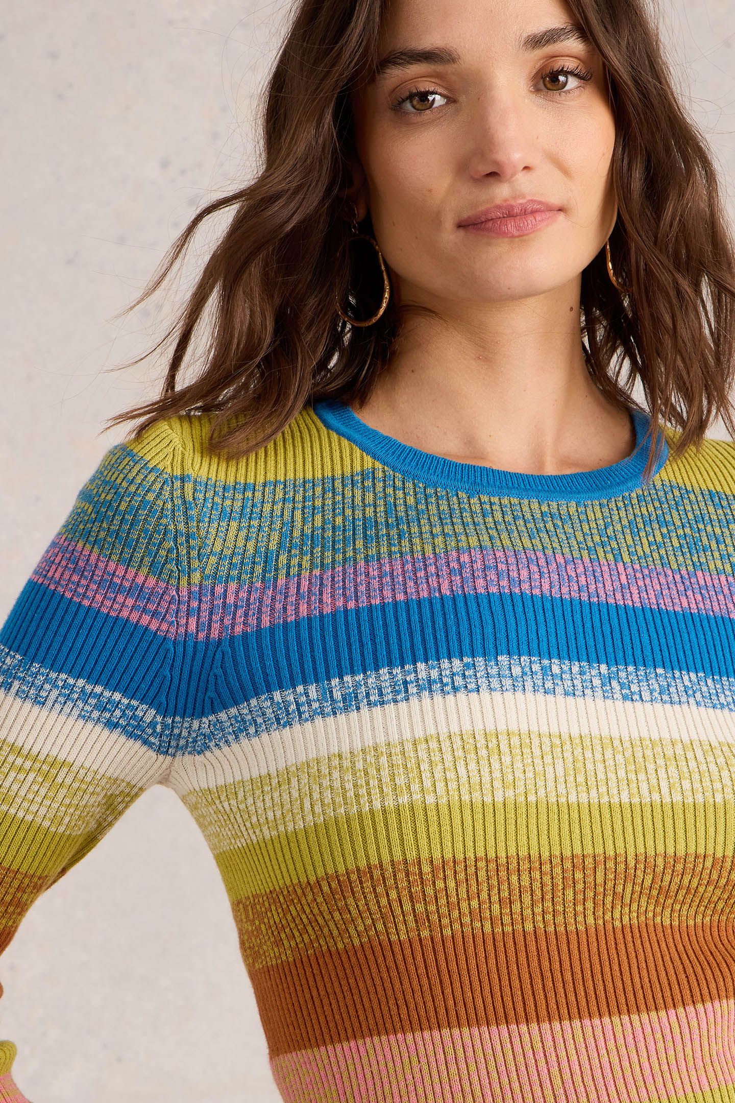 RIB STRIPE JUMPER PINK MULTI 5