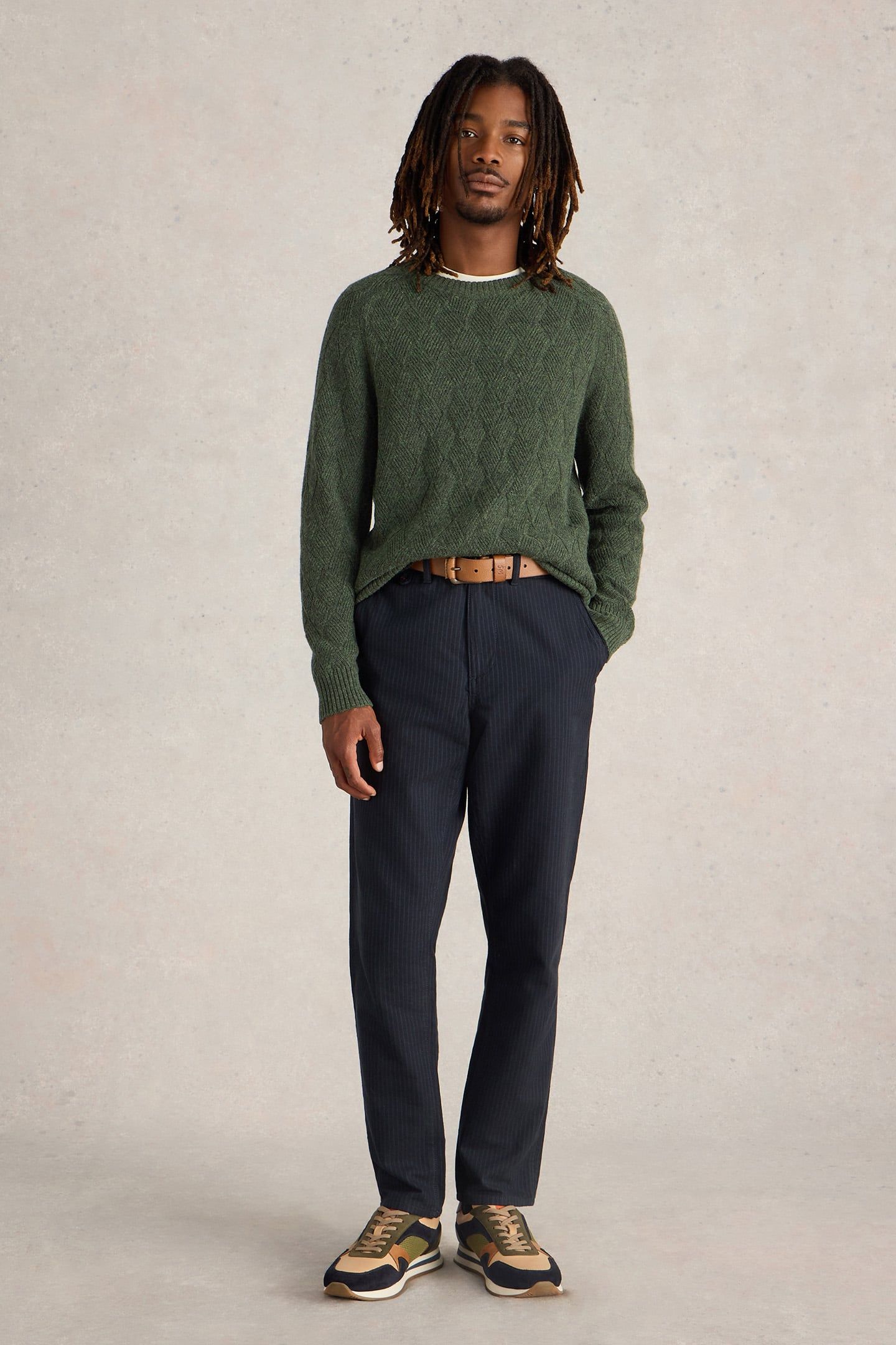 DIAMOND CREW NECK DARK GREEN 1