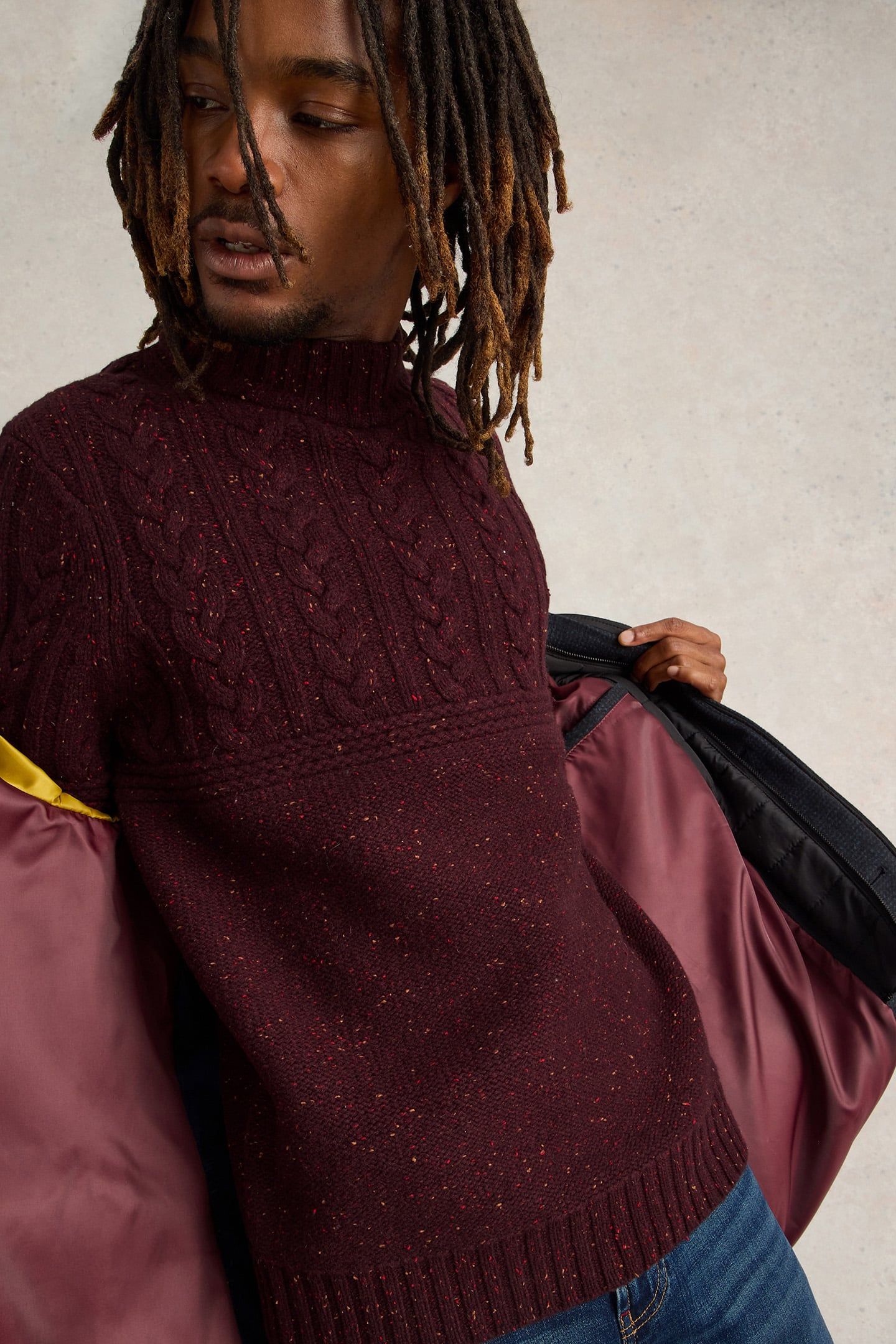 BERKLEY CREW NECK JUMPER PLUM MULTI 3
