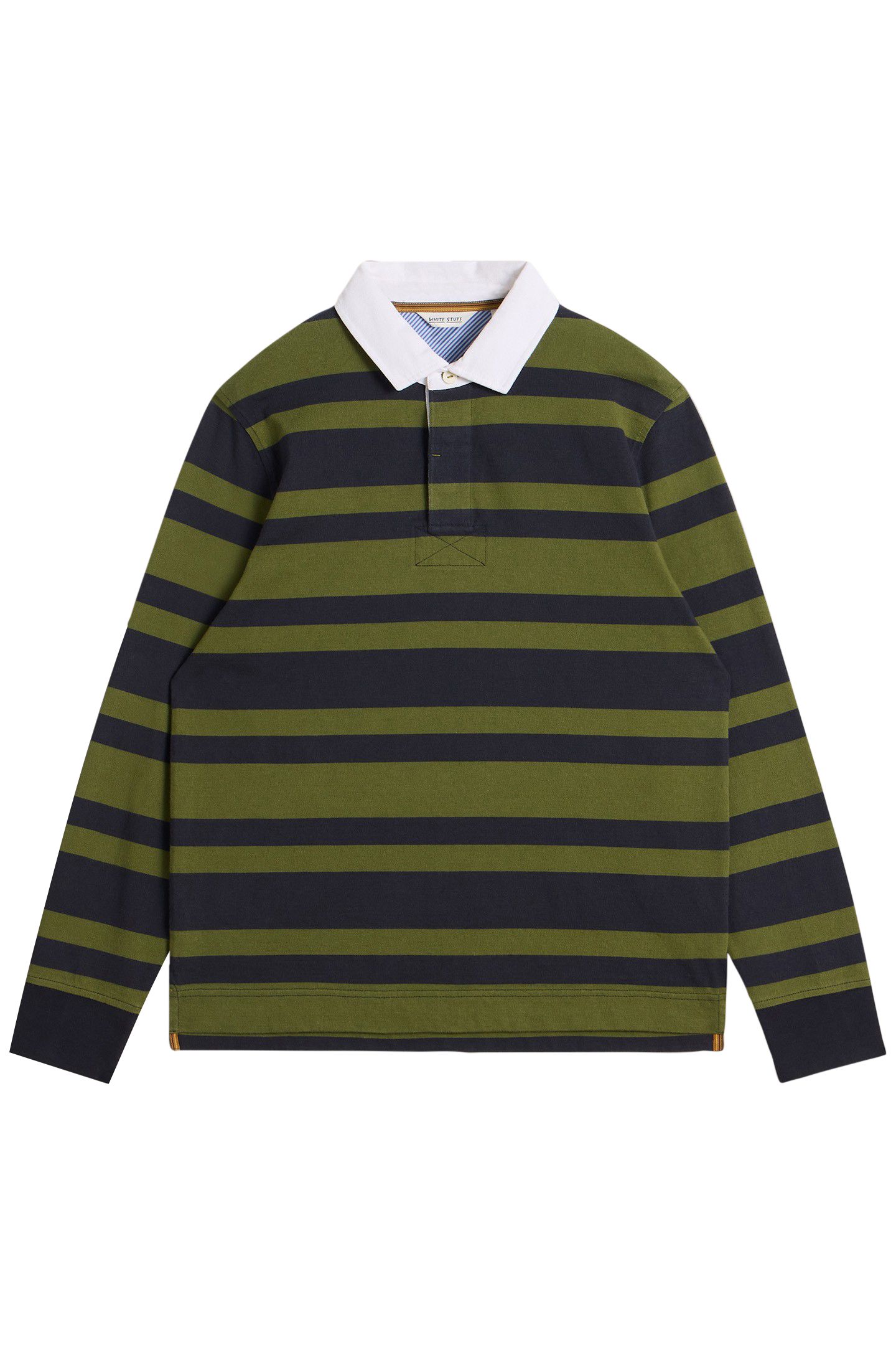 LS STRIPE RUGBY SHIRT GREEN MULTI 3