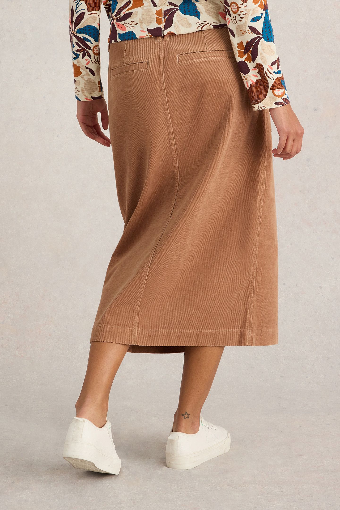 MAREN ORGANIC CORD SKIRT LIGHT NATURAL 2