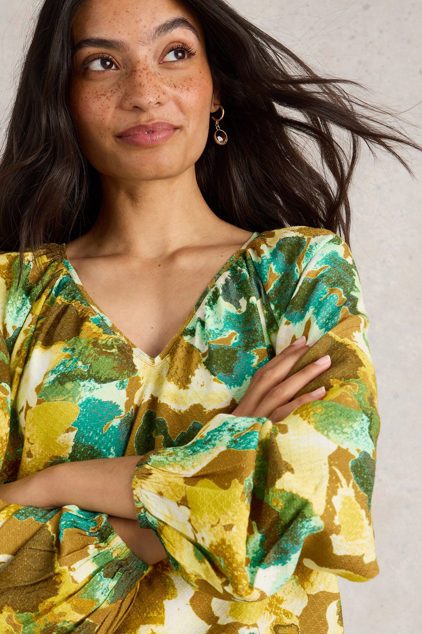 IMOGEN TOP YELLOW PRINT 5