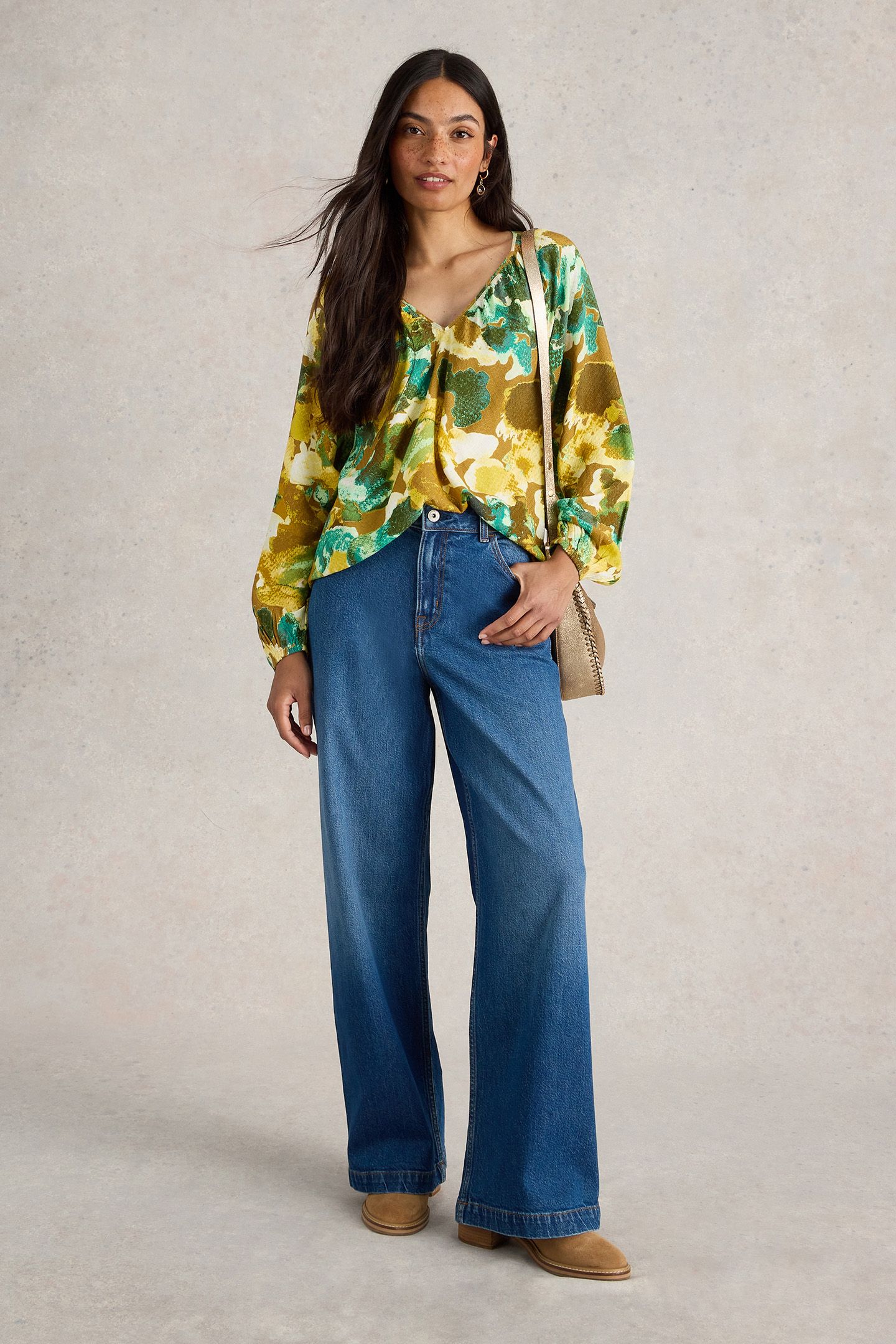 IMOGEN TOP YELLOW PRINT 1