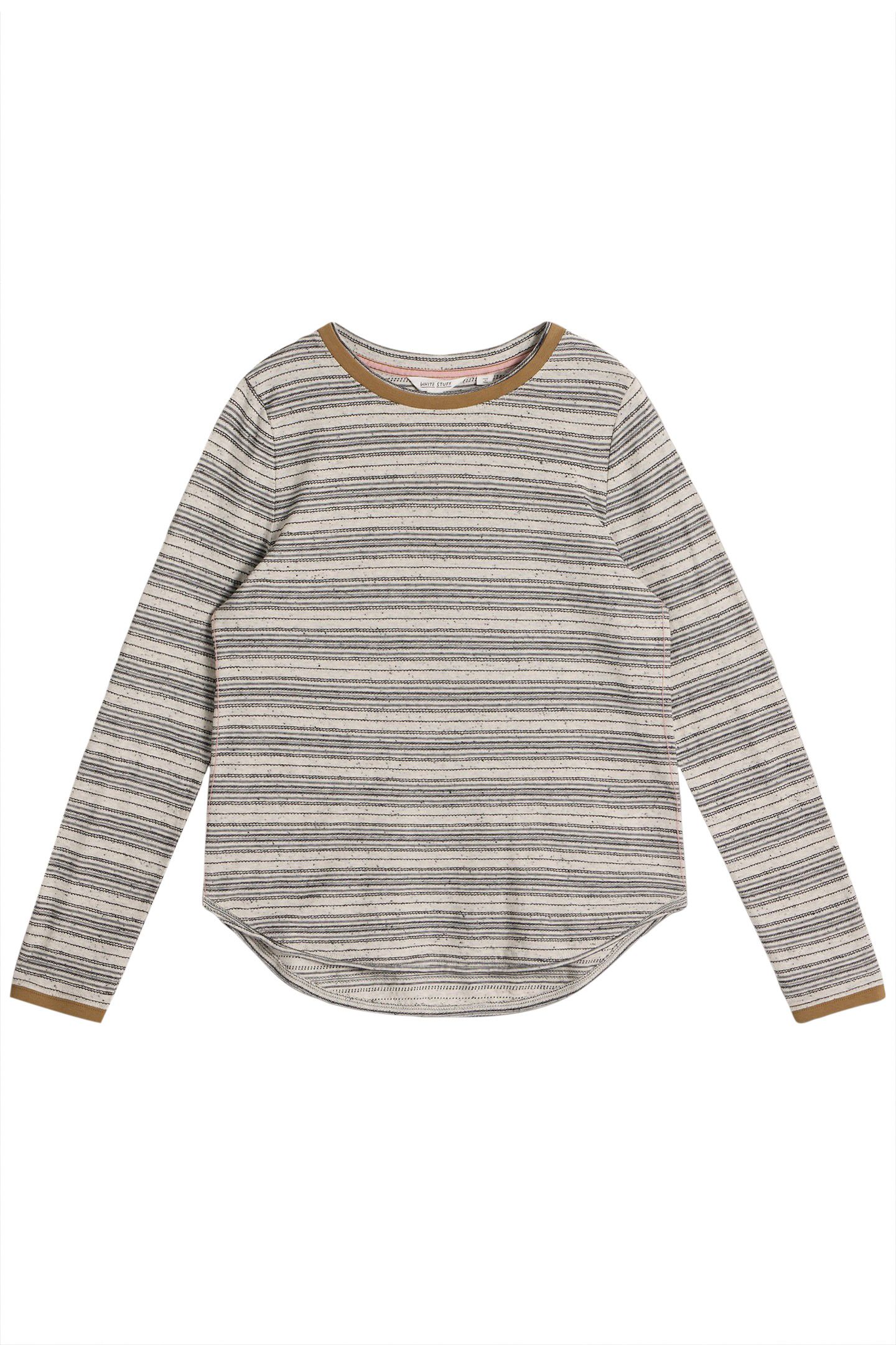 CLARA STITCH LS TEE NATURAL MULTI 1