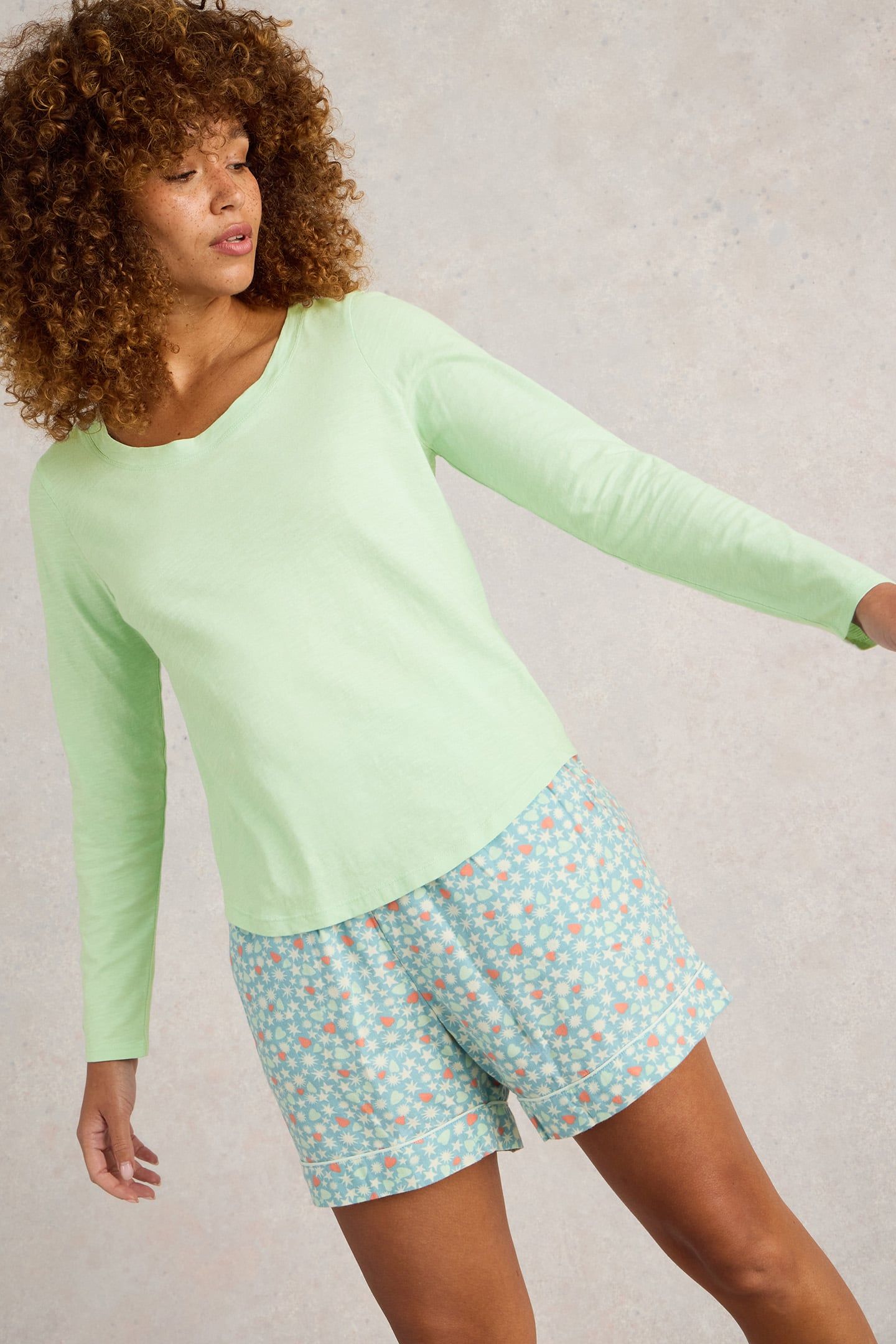 TESSA SHORT PJ SET BLUE MULTI 5