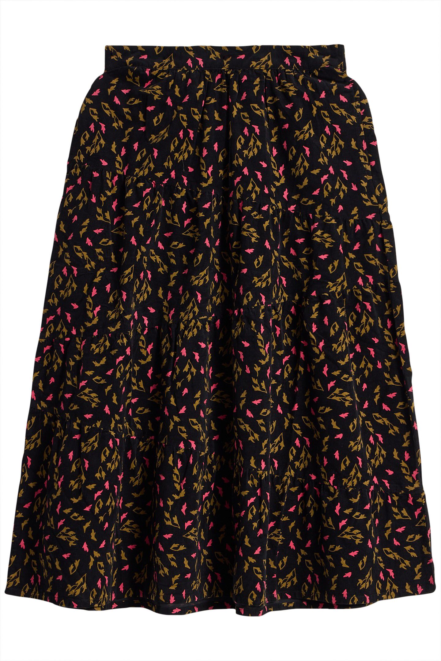 JENNA CORD TIERED SKIRT BLACK PRINT 3