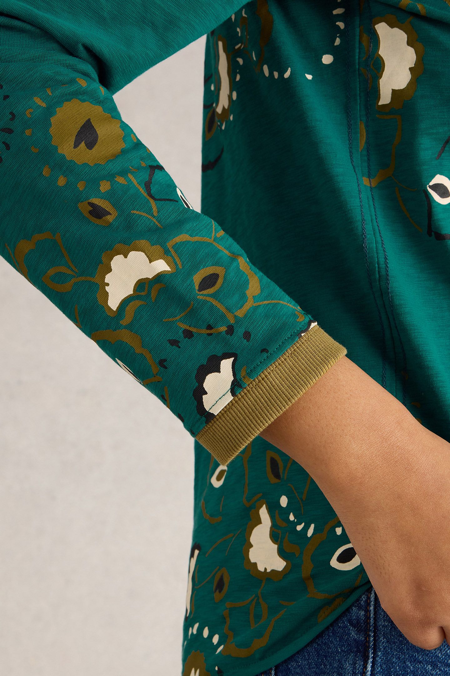 CLARA LS TEE TEAL PRINT 5