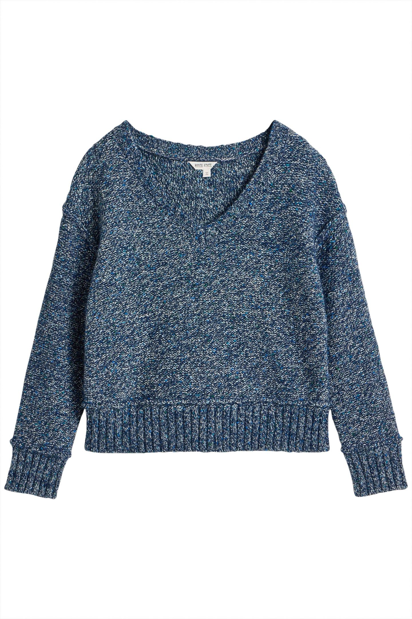 TAMMY TEXTURED V NECK DARK NAVY 4