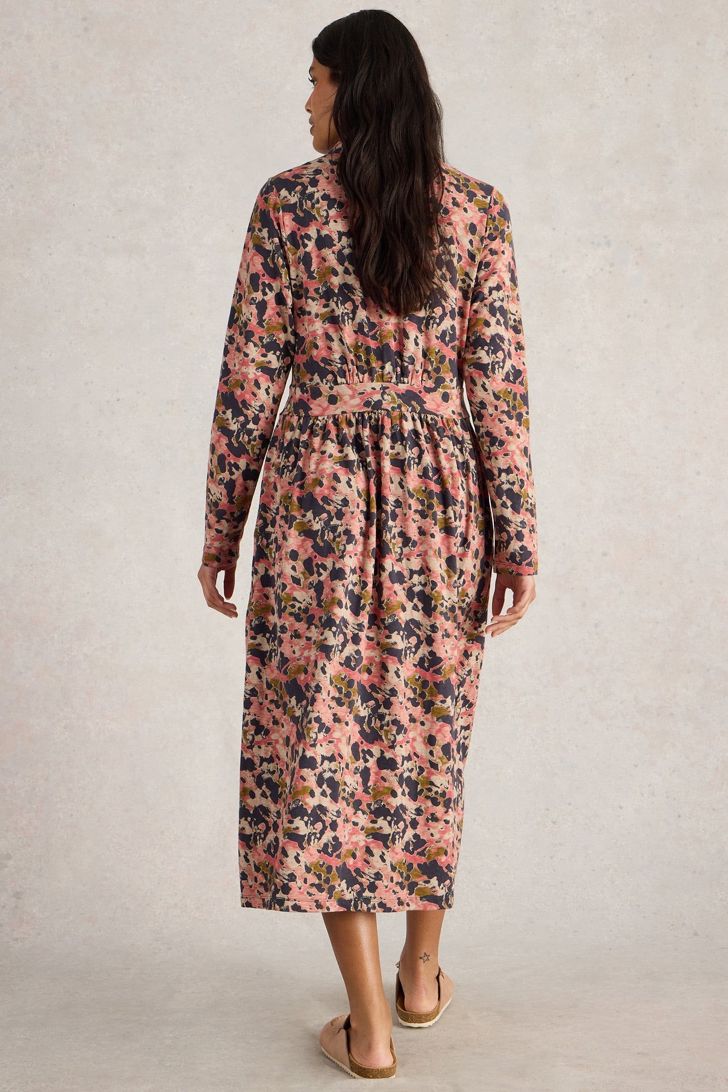 LOTTIE JERSEY SHIRT DRESS PINK MULTI 2