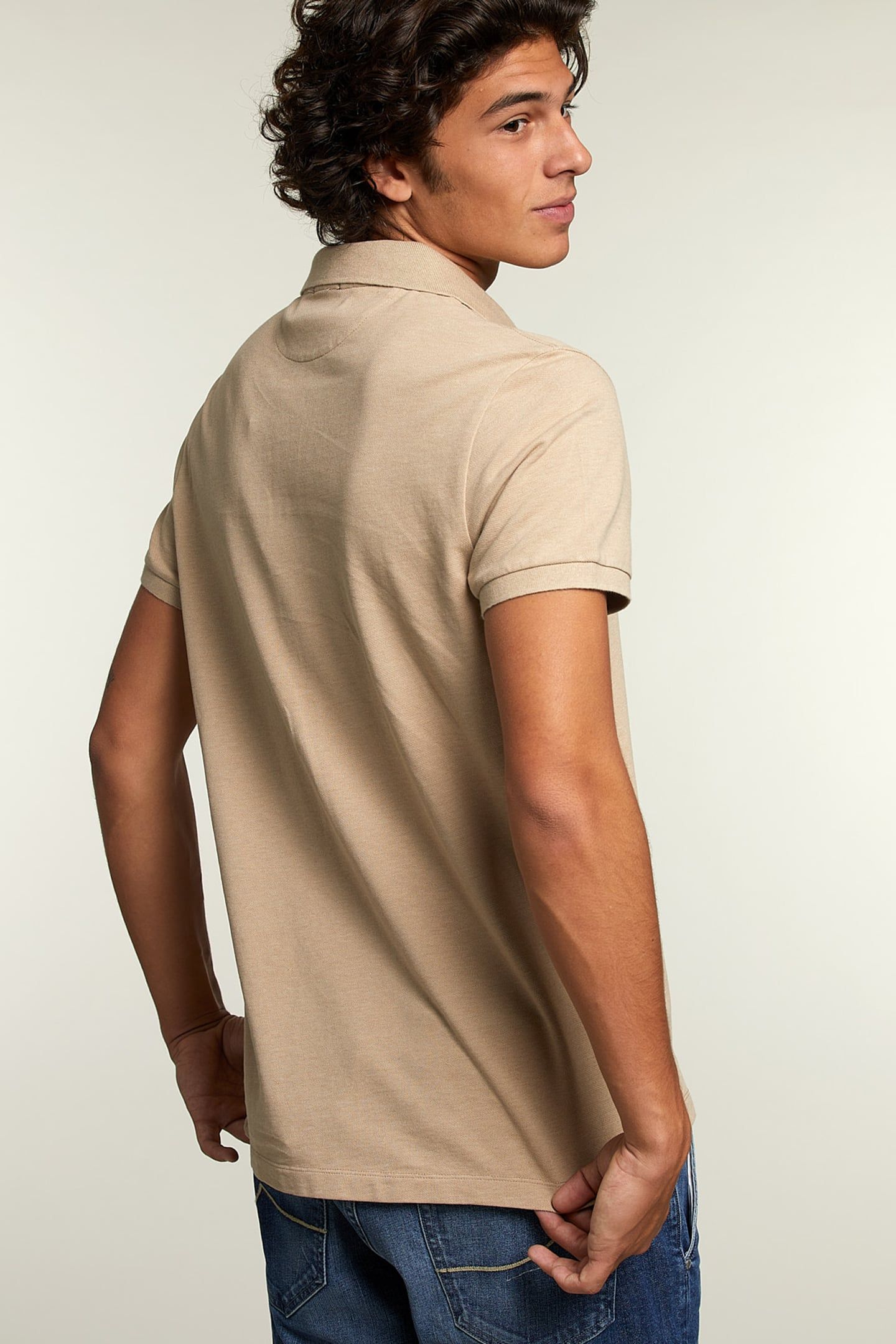 CUSTOM FIT PIMA COTTON POLO DUNE MIX 2