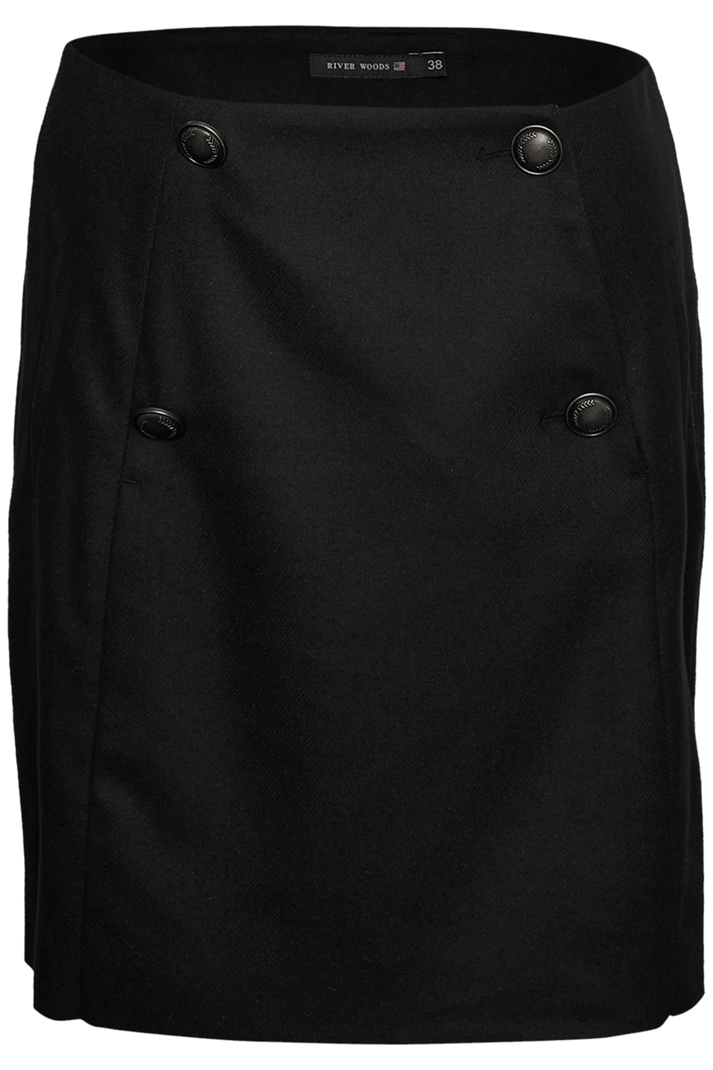 NAVY MINI SKIRT WITH BUTTONS 2