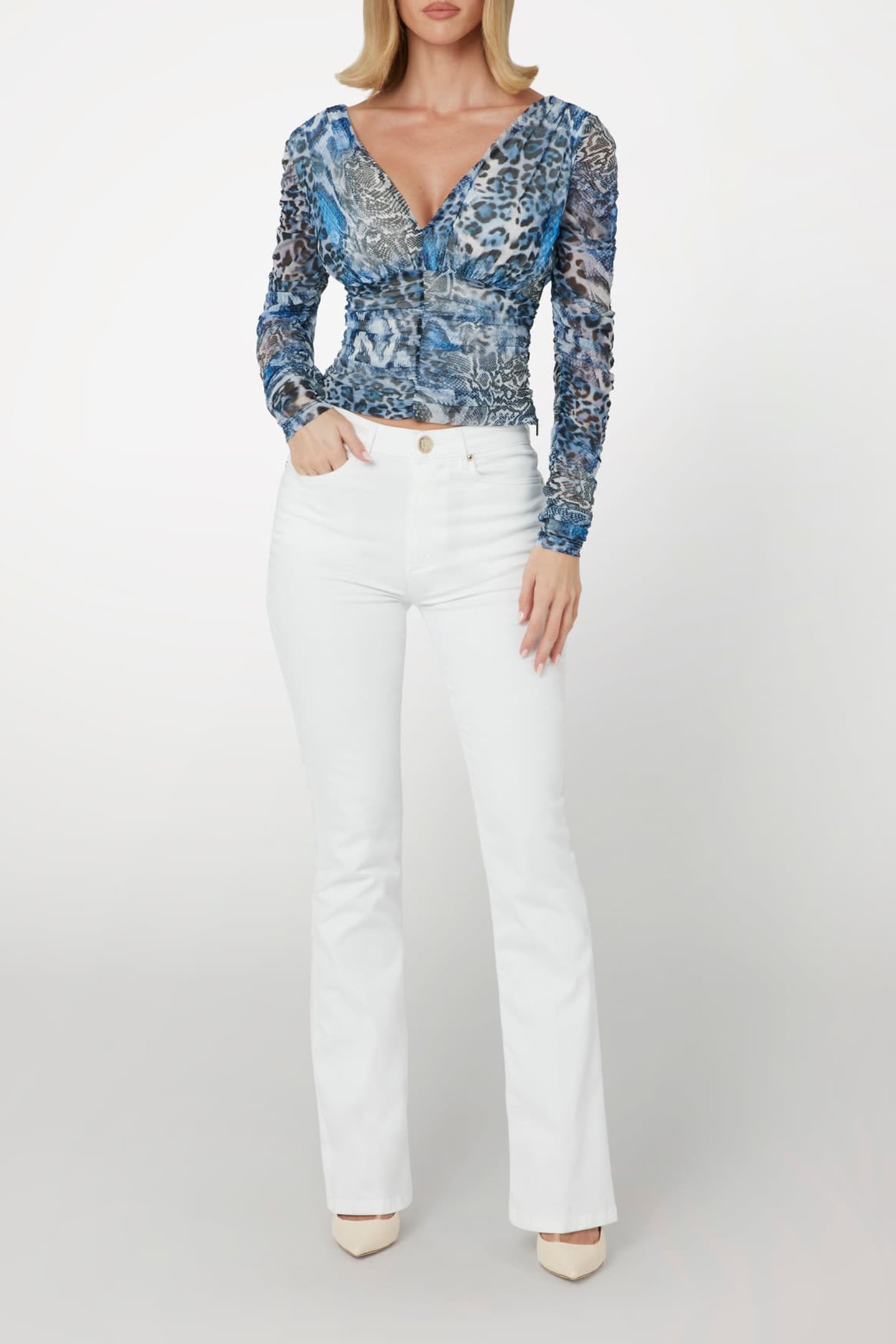 MARCIANO BY GUESS CRISTAL LS TOP MIDNIGHT SNAKE 3