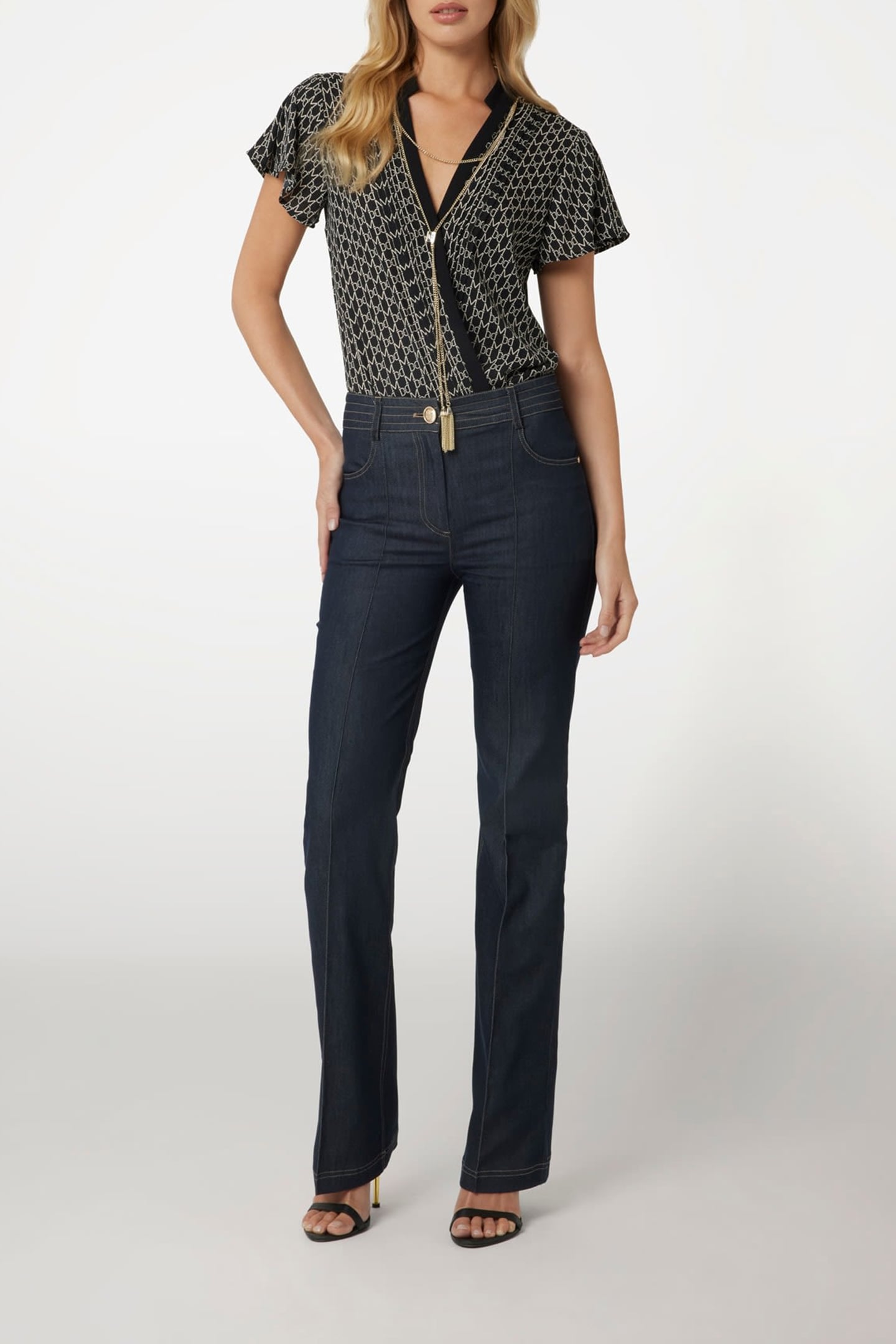 MARCIANO BY GUESS EDITH TOP NEW MONOGRAM BLACK B 3