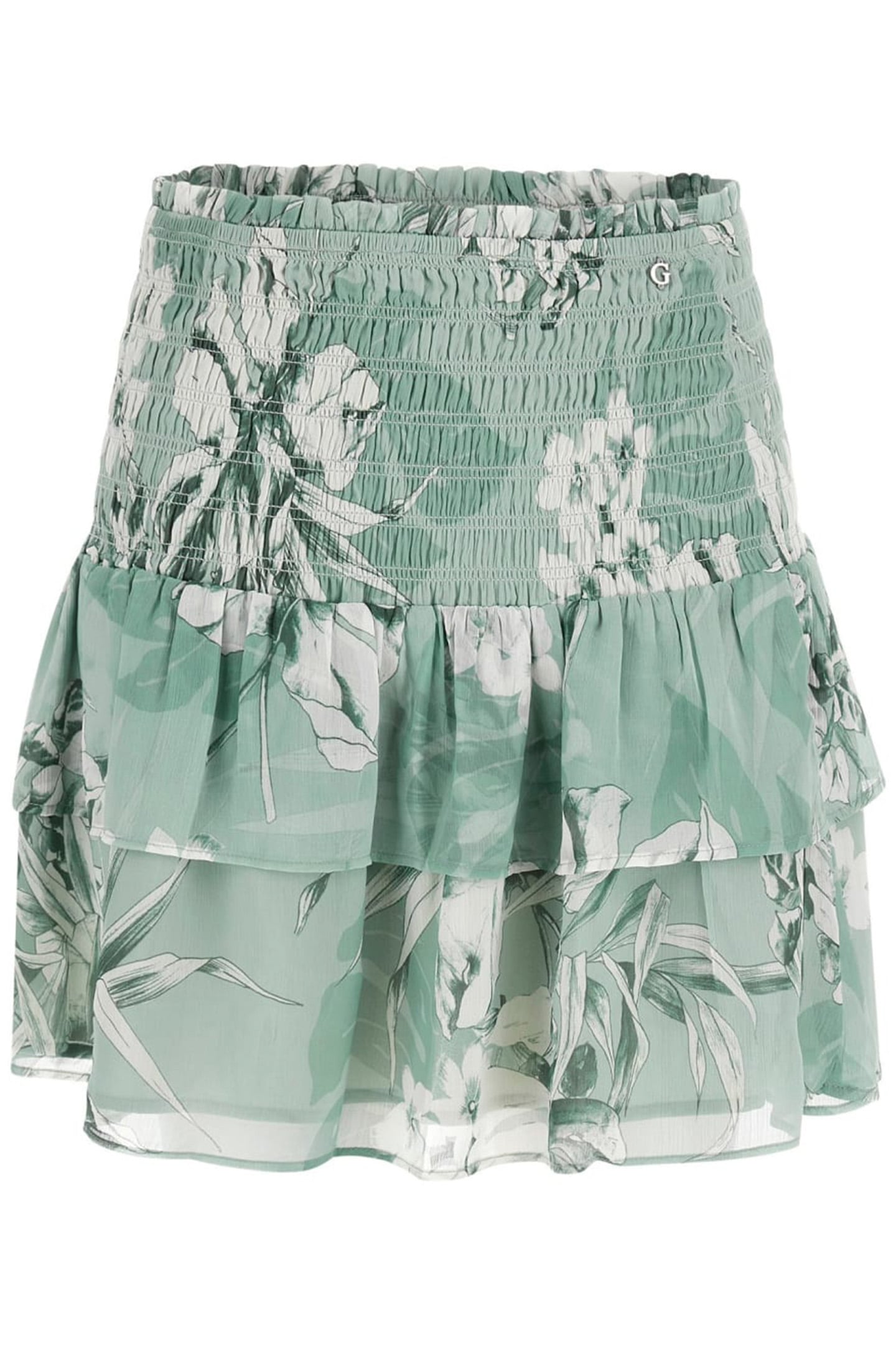 GUESS ECO BRIGIDA SMOCKED MINI DUSTY FERN JUNGLE PR 4
