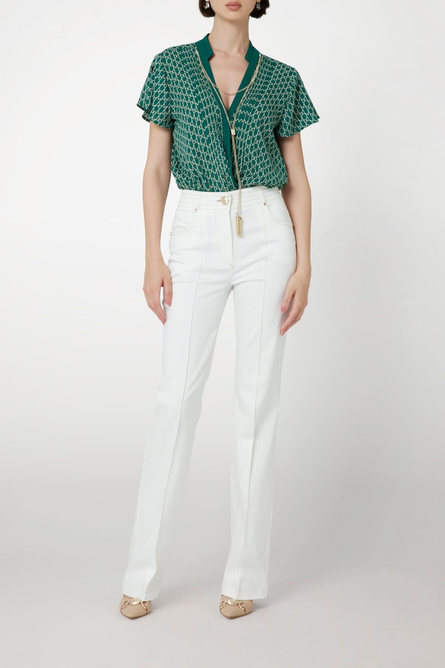 MARCIANO BY GUESS EDITH TOP NEW MONOGRAM GREEN 3
