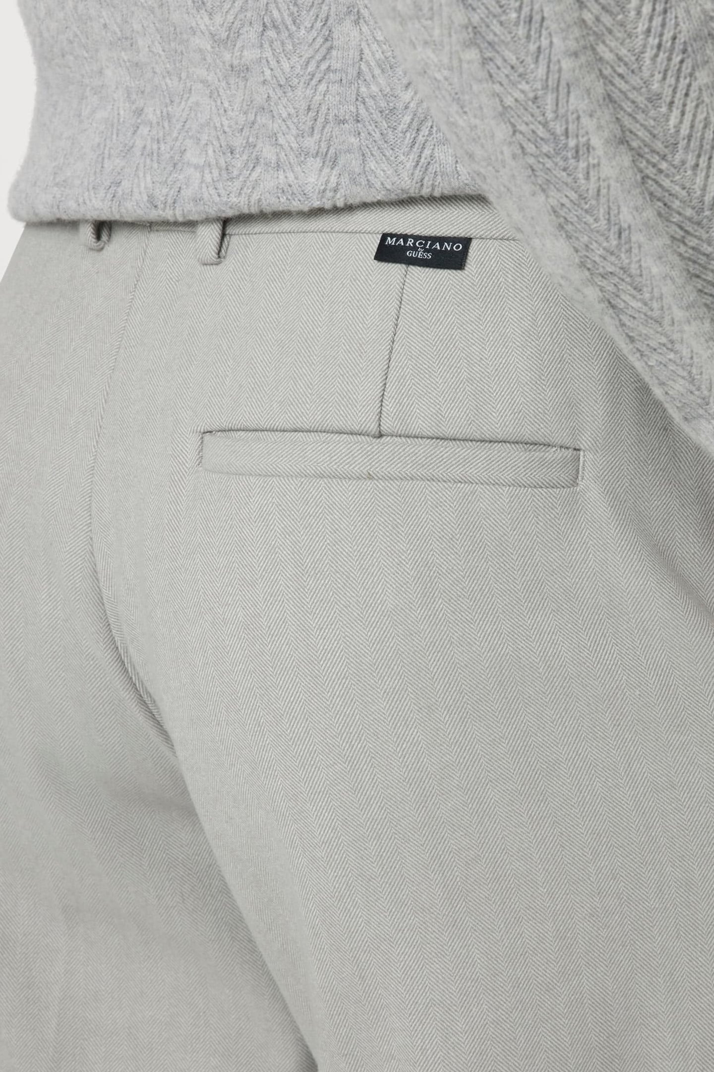 MARCIANO BY GUESS ROGER CLASSIC CHINO GREY HERRINGBONE 5