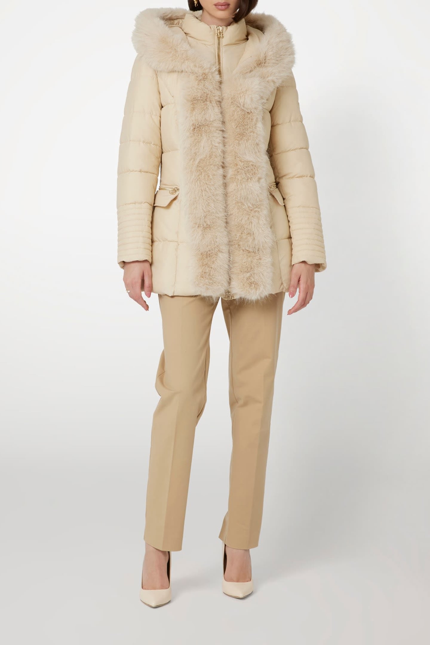 MARCIANO BY GUESS ZOE PUFFER LONG JACK CALM SANDS MULTI 3
